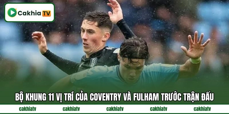 Bộ khung 11 vị trí của Coventry và Fulham trước trận đấu